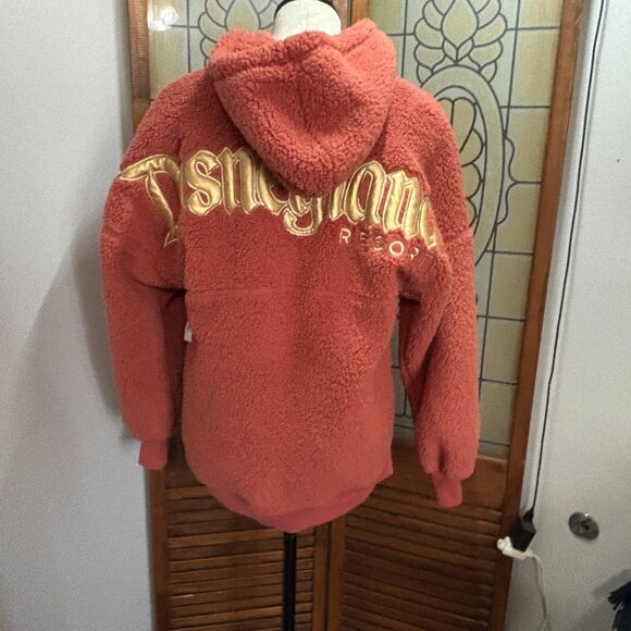 Disneyland Spirit Jersey Rose Gold Sherpa Pullover Hoodie Size S NWT - Picture 4 of 16